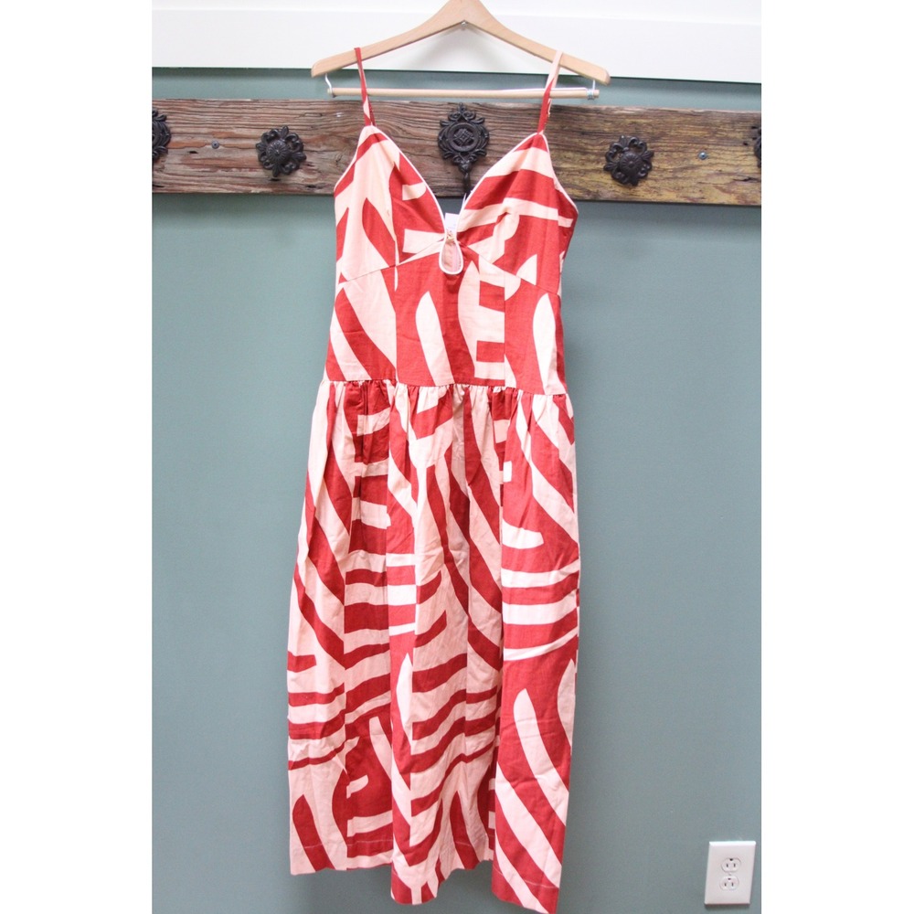 Mon Renn Surreal Midi Dress Tropico Print‎ Sleeveless Vacation S/8